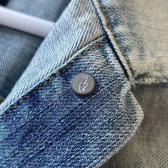 Rails distressed ripped modern vintage knox denim jean jacket size small - Picture 12 of 14